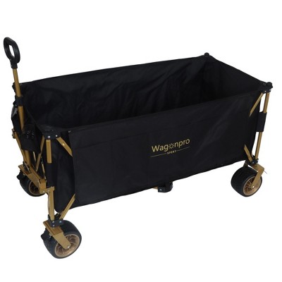 Grungis Extended Heavy-Duty Wagon Cart,Foldable Shopping Cart with 7" All-Terrain Wheels & Ultra-Stable Frame,Utility Cart for Camping,Shopping