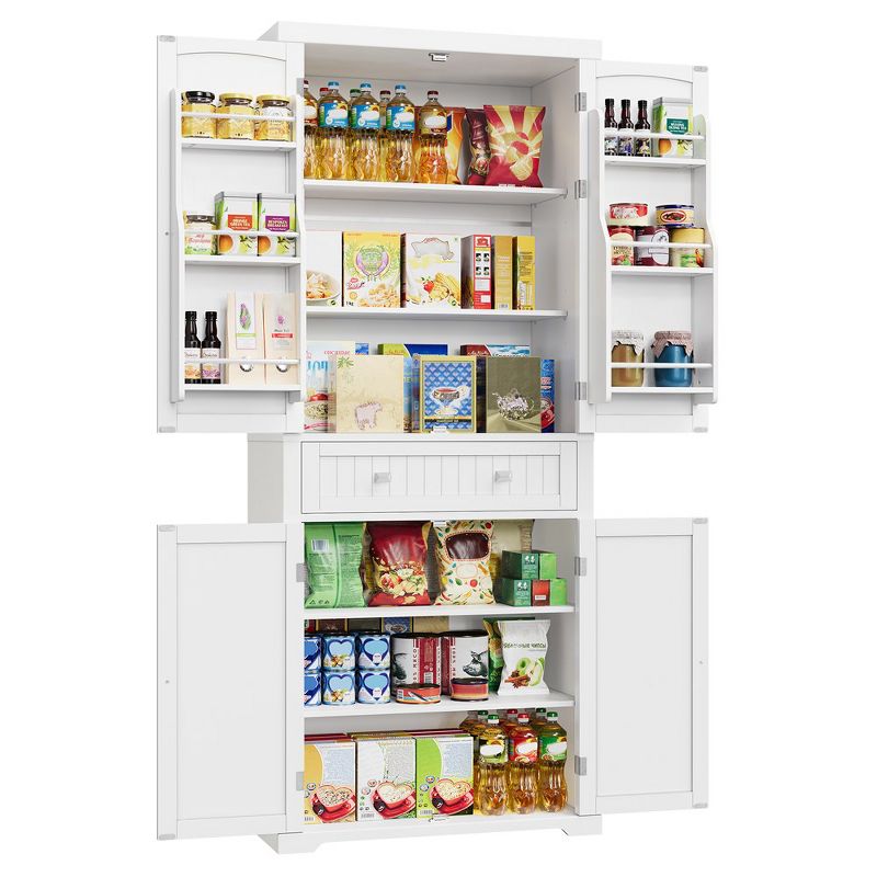 VASAGLE Kitchen Pantry Storage Cabinet 71.9 Inches Tall Freestanding Cupboard with 1 Large Drawer 6 Hanging Shelves, 2 of 7