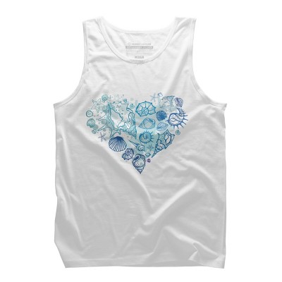 Men's Design By Humans Sea. Heart of the shells. By Katyau Tank Top