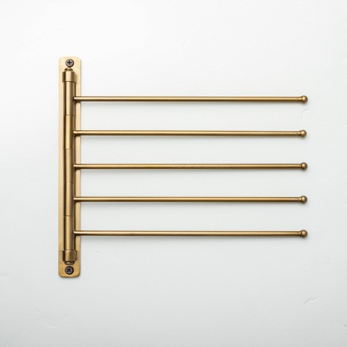 Brushed Metal Swivel Coat Rack Brass Finish - Hearth & Hand™ With Magnolia  : Target