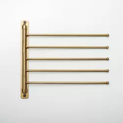 Brushed Metal Swivel Coat Rack Brass Finish - Hearth & Hand™ with Magnolia