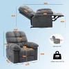 Coucheta 42'' Tall Manual Recliner Chair, Overstuffed Fabric Reclining Chair with Side Pocket, Sturdy Steel Frame Single Sofa for Living Room - 3 of 4
