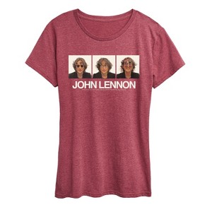 Women's - John Lennon - Glasses Portrait Short Sleeve Graphic T-Shirt - 1 of 4
