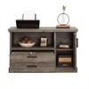 Airsurfer Storage Cabinets,Kitchen and Dining Storage Cabinets, Suitable for Home Office Organization 47.09"L *19.45"W *29.76"H,Brown - 2 of 4