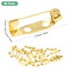 Unique Bargains Durable Multipurpose Iron Badge Brooch Pin Backs Safety Clasp 60 Pcs - 3 of 4