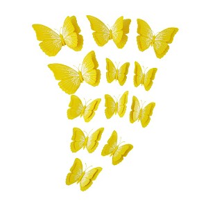 Unique Bargains Room 3D Butterfly Wall Stickers 12 Pcs - 1 of 4