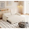 SKRAN 66'' Queen Pull Out Sofa Bed, 3 in 1 Convertible Sleeper Couch, Velvet Loveseat with Cushions and Side Storage for Living Room - 4 of 4
