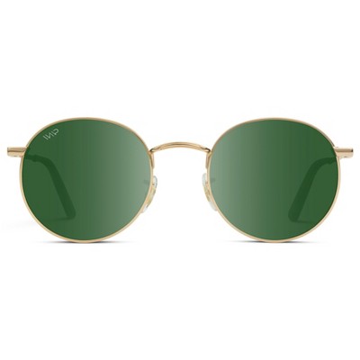 WMP Eyewear Trendy Round Metal Frame Polarized Sunglasses