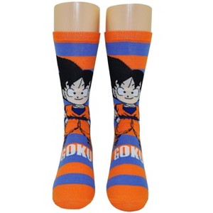 Dragon Ball Z Chibi Goku Stripe Crew Socks - 1 of 2
