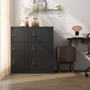 9 Doors Metal Storage Cabinets with Keys, Card Slot Lockers for Employees, Employee Lockers, Metal Locker Organizer for Home School Office Gym Garage - 2 of 4