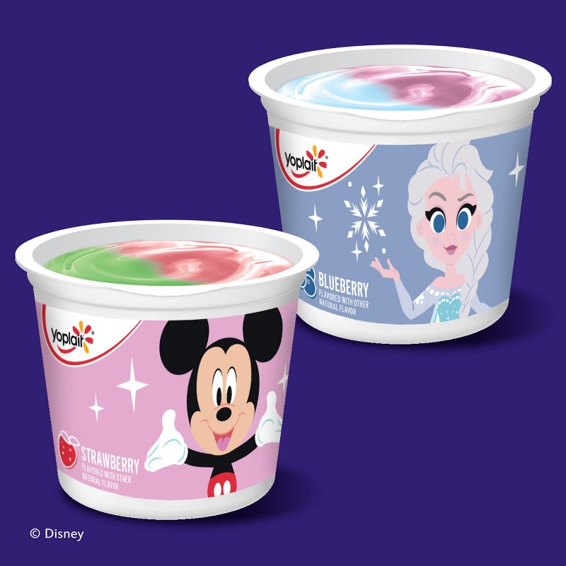 Yoplait Disney Frozen Strawberry and Blueberry Low Fat Kids&#39; Yogurt - 8pk/4oz Cups, 5 of 11