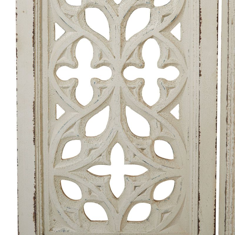Country Cottage Wood Room Divider Screen White - Olivia &#38; May, 4 of 8