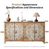 60" Wood Accent Cabinet with 4 Doors, Modern Buffet Sideboard, Large Storage Console Cabinet for Entryway,Living Room,Media or Pantry Cabine-Koiai - 4 of 4