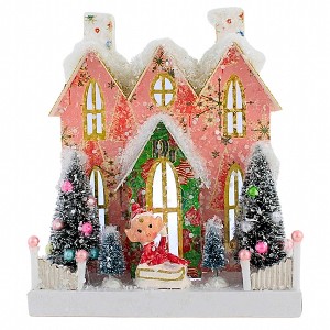 Cody Foster 8.75 In Retro Elf Abode Christmas Christmas Village , Lightweight Christmas Decor Nostalgic Putz House (1PC) - 1 of 4