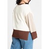 ELOQUII Women's Plus Size Colorblocked Relaxed Sweater - 3 of 4