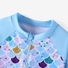 PATPAT Girls Swimsuit Short Sleeve Rashguard One Piece Swimwear Zipper Bathing Suit (Age 2-14) - 4 of 4