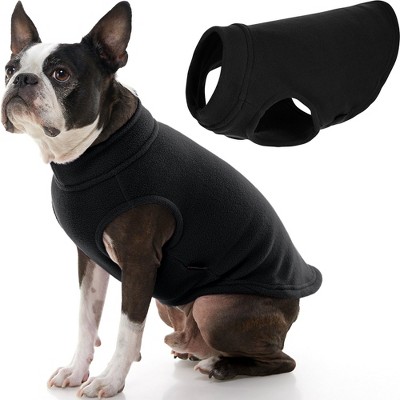 Gooby Stretch Fleece Vest, Pullover Fleece Vest Jacket Sweater for Dogs, Black, Large