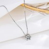 BEAFUP 925 Sterling Silver Round  Pendant Necklace | Adjustable Clavicle Chain for Daily & Formal Wear - Women’s Elegant Gift - 3 of 4