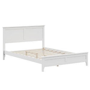 TIRAMISUBEST King/Full Platform Bed Frame Solid Pine Wood Modern Minimalist Tapered Legs Wear Resistant Finish Easy Assembly - 1 of 4