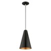 Livex Lighting Metal Shade 1 - Light Pendant in  Shiny Black - 4 of 4