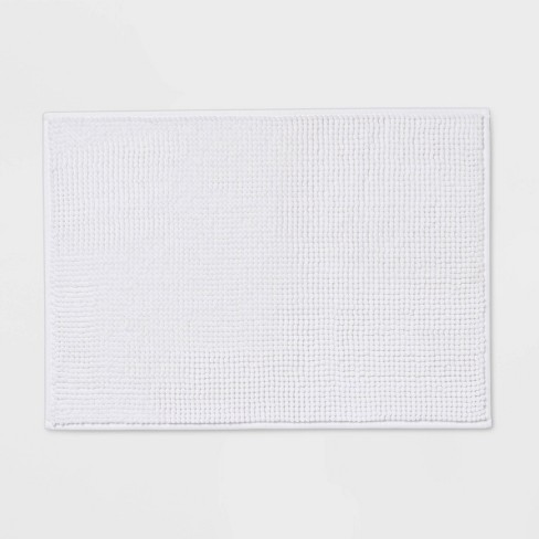 20x32 Chenille Bath Rug Gray/White - Threshold™  Chenille bath rugs, Bathroom  rugs and mats, Chenille bath mat