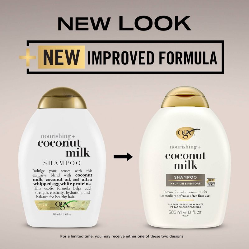 OGX  Nourishing Coconut Milk Shampoo, 4 of 17