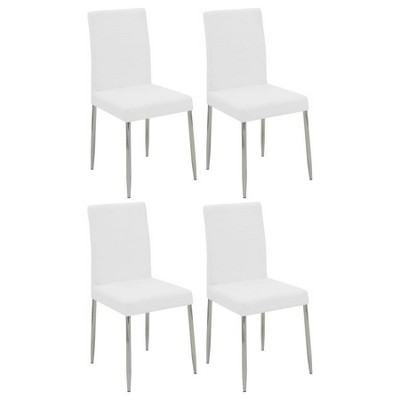 NicBex Faux Leather Dining Chair Set of 2 Modern Upholstered Side Chair with Metal Legs