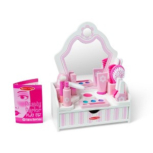 Melissa & Doug Wooden Beauty Salon Play Set With Vanity and Accessories - 18pc - 1 of 4