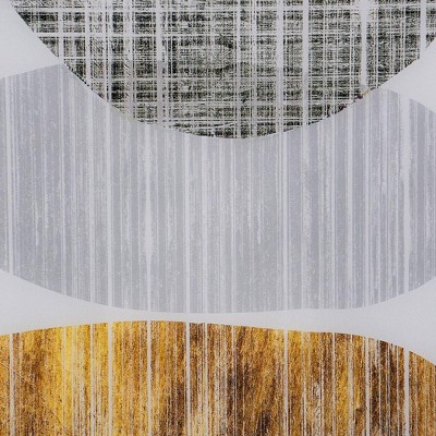 Set of 2 Gold and Gray Abstract Acrylic Wall Art with Black Frame