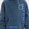 Grayson Mini Toddler Boys' Stay Sunny Hooded Fleece Sweatshirt - Navy Blue - 2 of 4