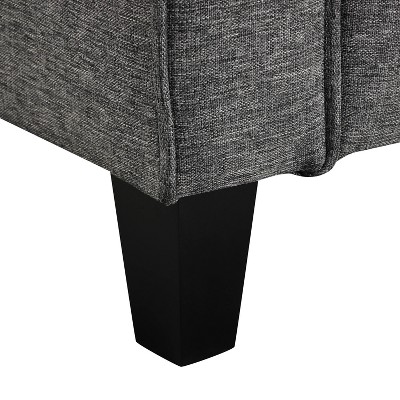 Gray Handcrafted Wood Frame Accent Chair with Plush Cushions