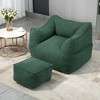 MOONMISS Chenille Foam Bean Bag Chair with Ottoman Armrests and Back Support - 3 of 4
