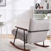 NicBex Accent Chair Rocking Chair Modern Glider Rocking Chair with Metal Frame Reading Chair for Bedroom, Living Room - 3 of 4