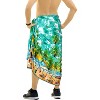 HAPPY BAY Men's Swim Bath Trunk Swimsuit Regular Surfing Swimwear Summer Sarong Long Pareo Beach Wrap for Men One Size Green, Tree - 3 of 4