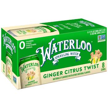 Waterloo Ginger Citrus Twist Sparkling Water - 8pk/12 fl oz Cans