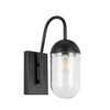 Elegant Lighting Kace 1 light Black and Clear glass wall sconce - 3 of 4