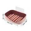 Unique Bargains Plastic Soap Dish Keep Soap Dry Soap Cleaning Storage Drill Free Soap Holder for Home Bathroom Kitchen 13x9.2cm 1 Pc - 4 of 4