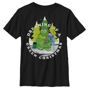 Boy's The Muppets Dreaming of a Green Christmas T-Shirt - 1 of 4