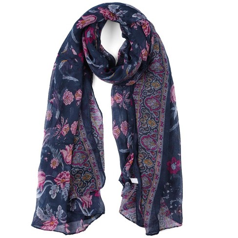 botanical print scarves & wraps