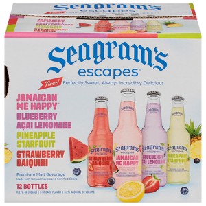 Seagram's Escapes Malt Beverage Variety Pack - 12pk/12 fl oz Bottles - 1 of 4