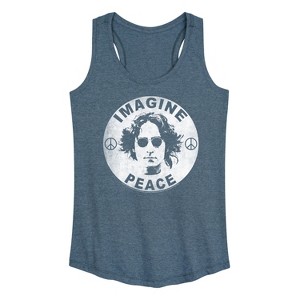 Women's - John Lennon - Lennon Imagine Peace Graphic Racerback Tank - 1 of 3