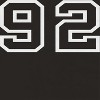 Rerun Island Women's 92 Collegiate Outline White Short Sleeve Graphic Cotton T-Shirt - Black L - 2 of 4