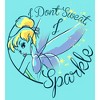 Juniors Womens Peter Pan Tinkerbell I don't Sweat, I sparkle Racerback Tank Top - 2 of 4