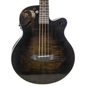 Sawtooth Rudy Sarzo Signature Transparent Black Flame Acoustic-Electric Bass Guitar - 1 of 4