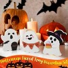 Halloween Decorations Indoor, Wooden Tiered Tray Decor Table Sign Set of 3, Black Cat Bat Witch Broom Signs Pumpkin Blocks for Party Home Shelf - 4 of 4