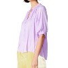 Women's Split Neck 3/4 Sleeve Blouse - current air - 2 of 4