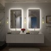 Apmir Super Bright 192 LEDs/m Back LED Lighted Anti-Fog Tempered Glass Bathroom/Vanity Mirror with ETL & 3-Year Warranty - 3 of 4