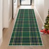 Festive Christmas Plaid Runner Rug, Non-Slip Low Pile Washable Entryway Floor Mat, Holiday Hallway Carpet for Home Decor - 2 of 4