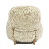 Enchante 28.5" Mongolian Sheepskin Accent Arm Chair, Taupe Beige Genuine Fur - 3 of 4