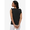 ellos Plus Size Button-Front Ruffle Sleeve Tank - 3 of 4